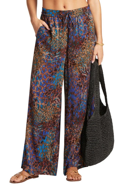 Sea Level Cover-up Palazzo Pants In Blue
