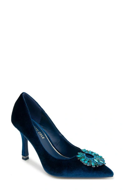 Kenneth Cole New York Romi Starburst Pointed Toe Pump In Deep Teal