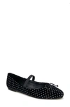 Kenneth Cole New York Myra Ballet Flat In Black,silver - Textile
