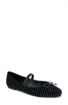 Kenneth Cole New York Myra Ballet Flat In Black/ Silver Velvet