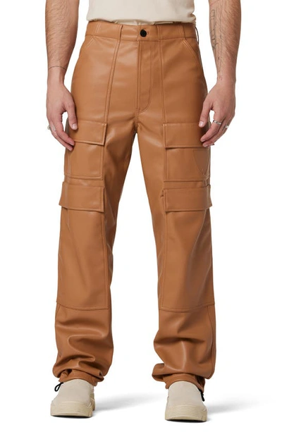 Hudson Achea Faux Leather Cargo Trousers In Lefty