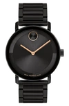 Movado Men's Bold Evolution 2.0 Swiss Quartz Ionic Plated Black Steel Watch 40mm In Black