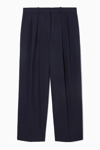 Cos Wide-leg Tailored Wool Trousers In Blue