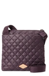 Mz Wallace Metro Flat Crossbody Bag In Medium Purple