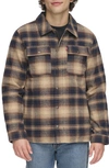 Levi's Quilt Lined Cotton Shacket In Brown