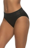 Felina Serene 3-pack Lace Trim High Cut Briefs In Black