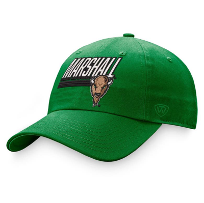 Top Of The World Green Marshall Thundering Herd Slice Adjustable Hat