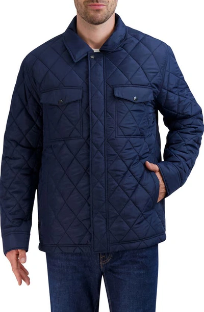 Cole Haan Diamond Quilted Jacket In Navy