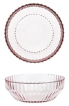 Fortessa Archie Set Of 4 Pink Cereal Bowls In Pink