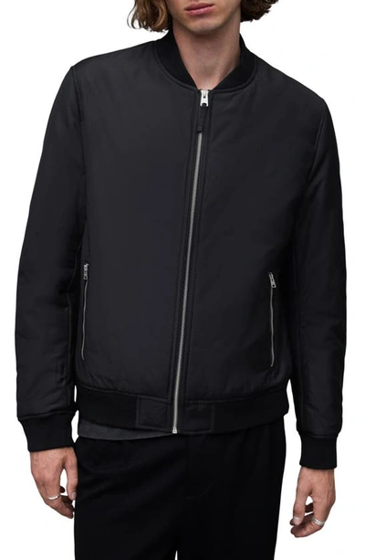 Allsaints Withrow Bomber Jacket In Black