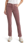 Wit & Wisdom 'ab'solution Corduroy Straight Leg Pants In Rose Taupe