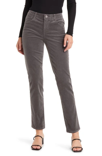 Wit & Wisdom 'ab'solution Corduroy Straight Leg Pants In Steel Grey