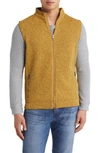 Peter Millar Crown Sweater Fleece Zip-up Vest In Dijon