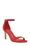 Calvin Klein Fairy Ankle Strap Sandal In Dark Red Suede