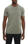 Cuts Trim Fit Split Hem Crewneck T-shirt In Carbon