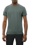 Cuts Trim Fit Split Hem Crewneck T-shirt In Elm