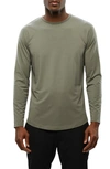 Cuts Crewneck Long Sleeve T-shirt In Carbon