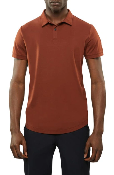 Cuts Trim Fit Cotton Blend Polo In Tuscan