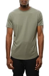 Cuts Trim Fit Crewneck Cotton Blend T-shirt In Carbon