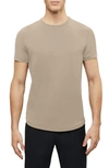 Cuts Trim Fit Crewneck Cotton Blend T-shirt In Stone