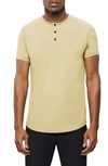 Cuts Trim Fit Short Sleeve Henley In Reed