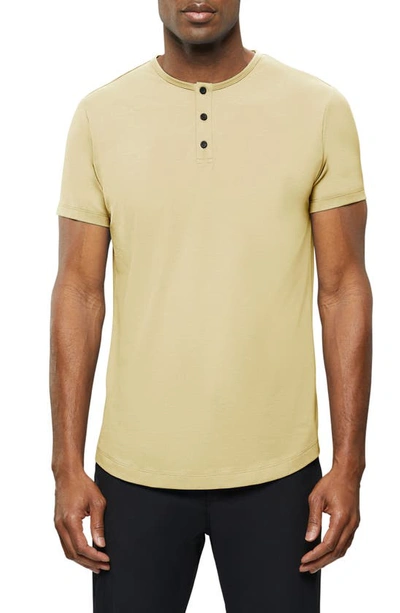 Cuts Trim Fit Short Sleeve Henley In Reed
