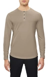 Cuts Trim Fit Long Sleeve Henley In Stone