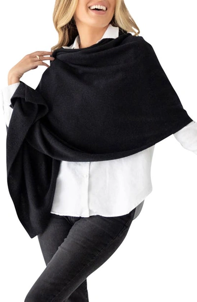 Zestt Organics The Cashmere Travel Scarf In Black