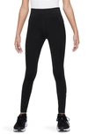 Nike Dri-fit One Big Kids' (girls') Leggings With Pockets In Black