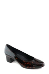 Marc Joseph New York Broad Street Patent Leather Pump In Tortoise Patent