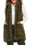Donna Salyers Fabulous-furs Faux Fur Vest In Olive