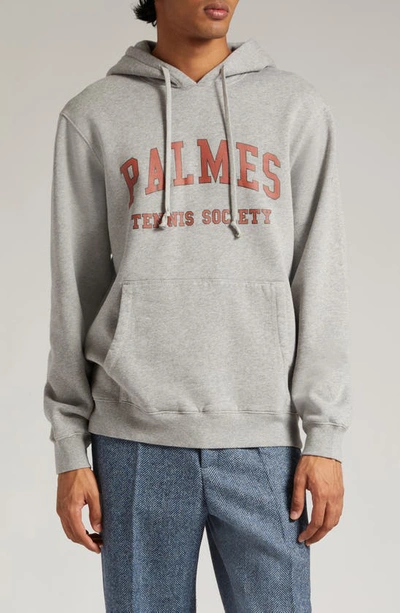 Palmes Mats Hooded Sweatshirt In Grey