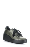 Fly London Delf Platform Wedge Sneaker In 009 Graphite