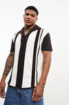 ASOS DESIGN RELAXED FIT STRIPE COTTON STRETCH JERSEY POLO