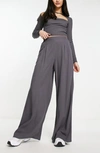 ASOS DESIGN PLEATED WIDE LEG TROUSERS