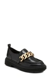 Kelsi Dagger Brooklyn Pulse Chain Platform Loafer In Black