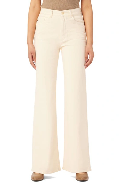 Dl1961 Hepburn Wide-leg High Rise Vintage Jeans In Manilla