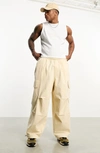 ASOS DESIGN COTTON PARACHUTE CARGO TROUSERS