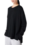 Sweaty Betty After Class Organic Cotton Sweatshirt In Black