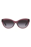 Ralph Lauren 56mm Cat Eye Sunglasses In Transparent Violet