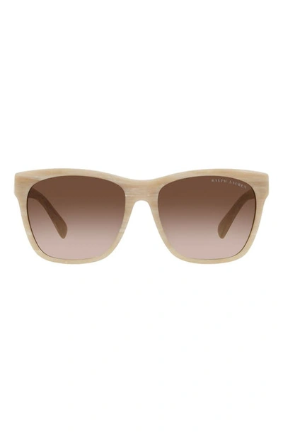 Ralph Lauren 57mm Square Sunglasses In Havana