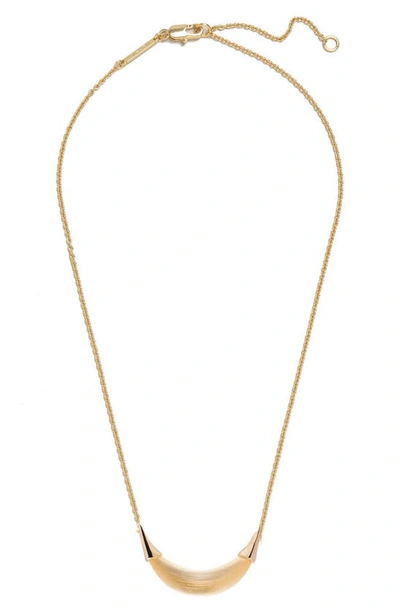 Alexis Bittar Lucite® Crescent Pendant Necklace In Gold