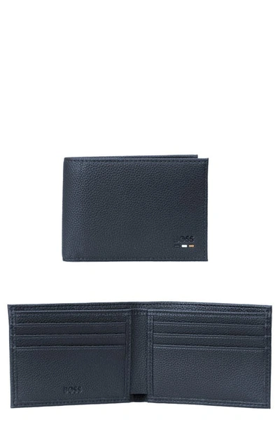 BOSS - Billfold wallet in monogrammed Italian fabric