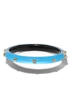 Alexis Bittar Crystal Stud Lucite® Bangle In Neon Blue