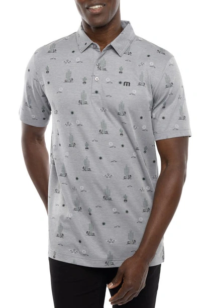 Travismathew Candy Shoes Polo Shirt In Heather Medium Grey