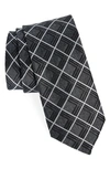 Nordstrom Yana Grid Silk Tie In Black