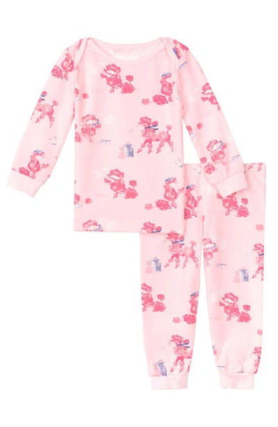 Bedhead Pajamas Babies' Boo Boo Poodle Print Fitted Organic Cotton Jersey Two-piece Pajamas In Pampered Poodles