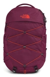 The North Face Borealis Backpack In Boysenberry Heather/ Fiery Red