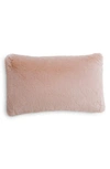 Unhide Squish Fleece Lumbar Pillow In Rosy Baby