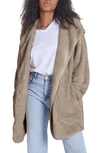 Unhide Shleepy Hooded Fleece Wrap In Taupe Ducky